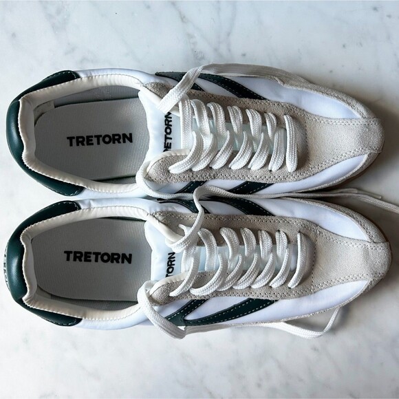 Tretorn Rawlins Sneakers Low Top Retro White/Forest Green - Women's Size 8.5 NEW - Picture 7 of 8